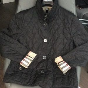 Burberry Brit quilted button up jacket